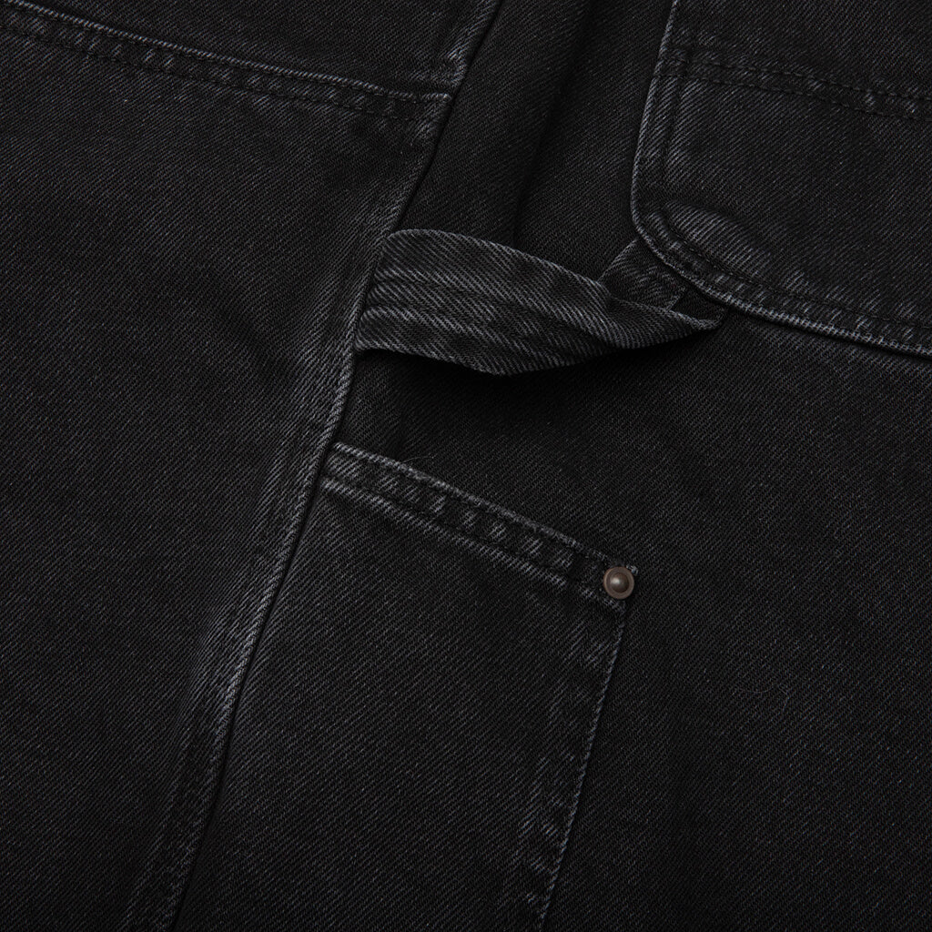 OG Double Knee Short - Black Stone Washed - Image 5