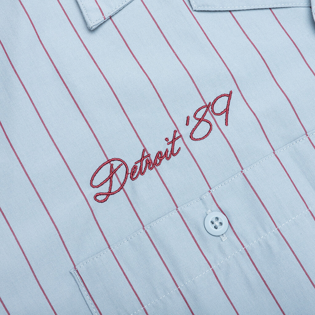 S/S Hendry Shirt - Seaton Stripe/Frosted Blue/Mulberry - Image 4