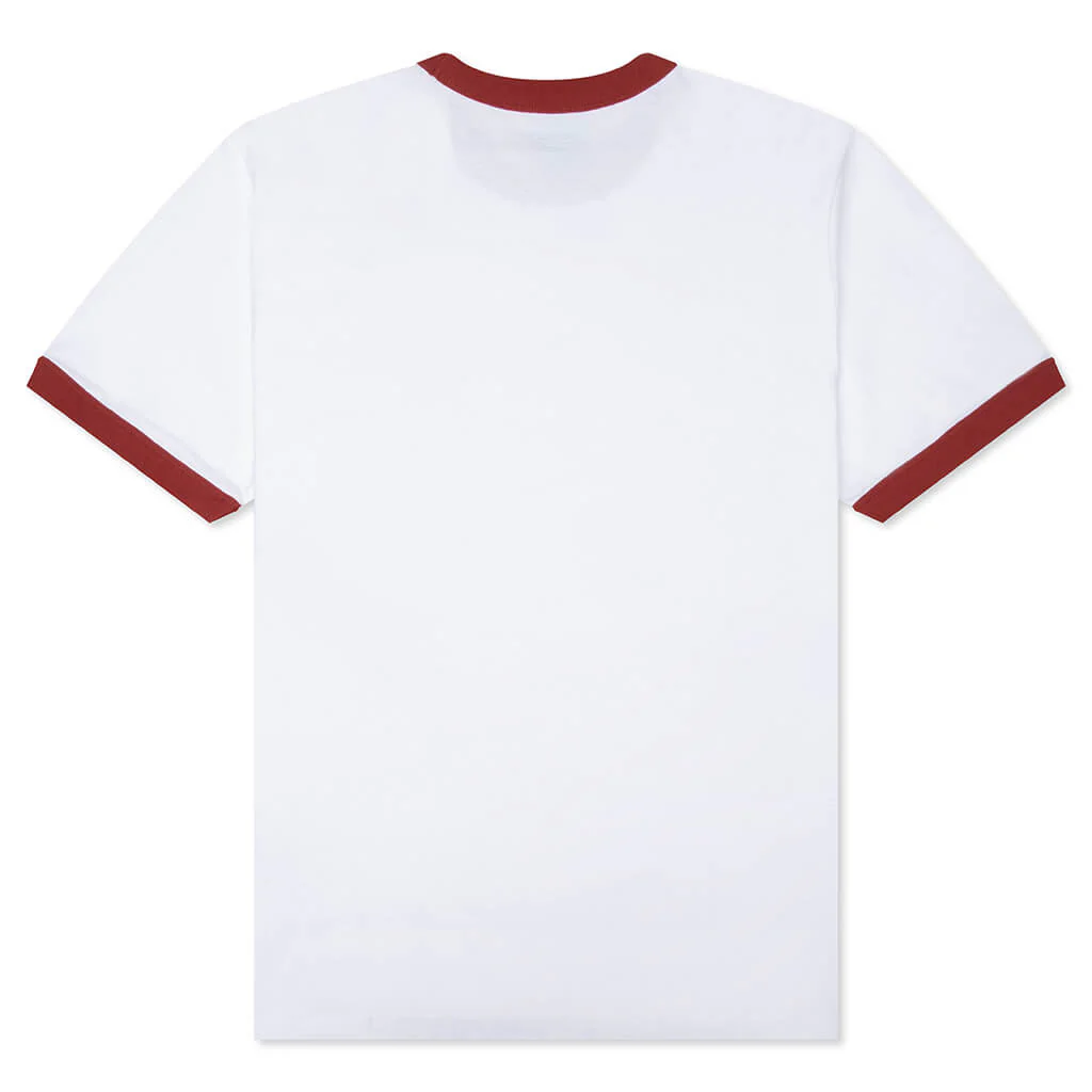 S/S Ip Ringer T-Shirt - White/Red/Red - Image 2