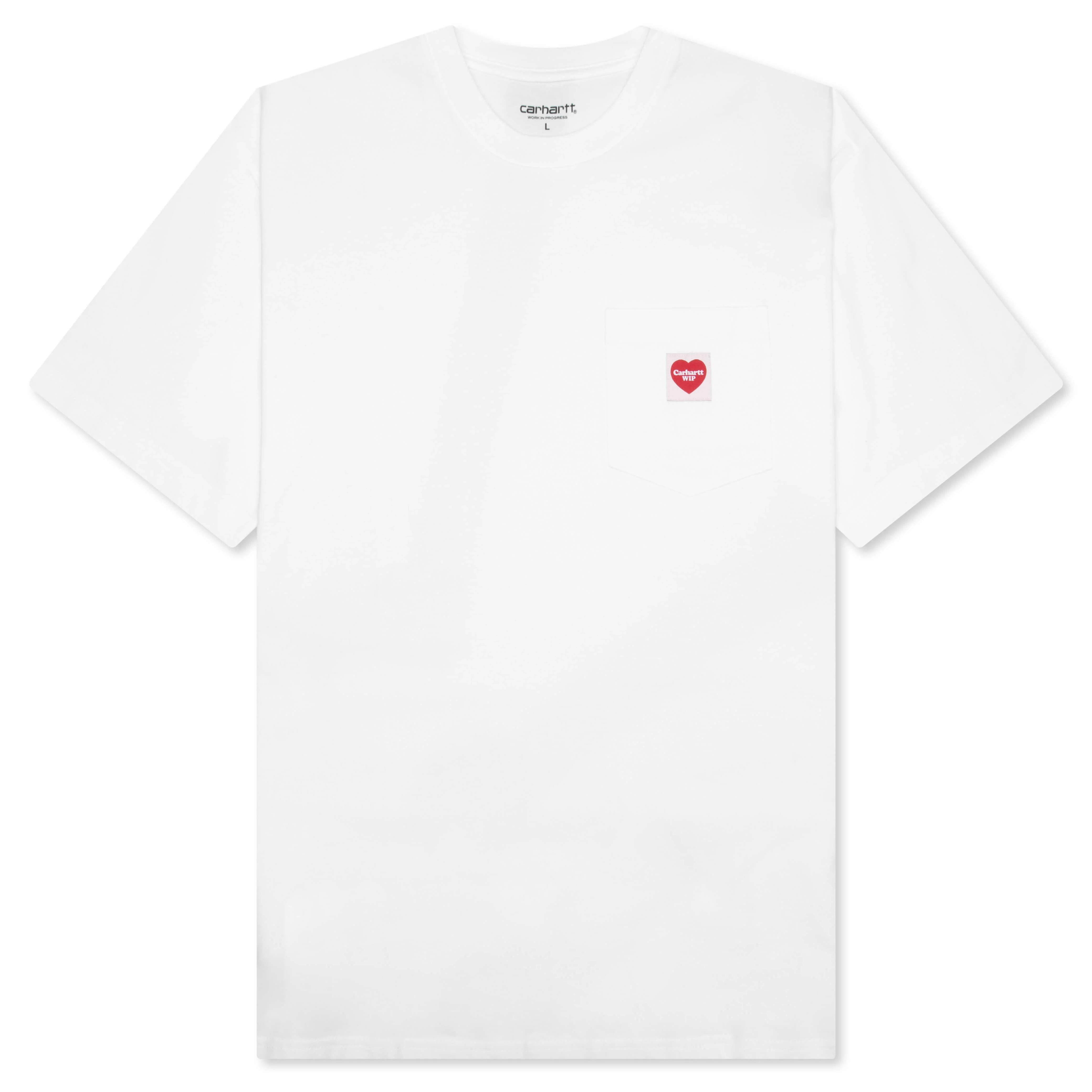 S/S Pocket Heart T-Shirt - White/Red