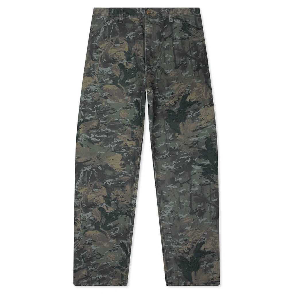 Single Knee Pant - Green Camo Combi Stone Washed
