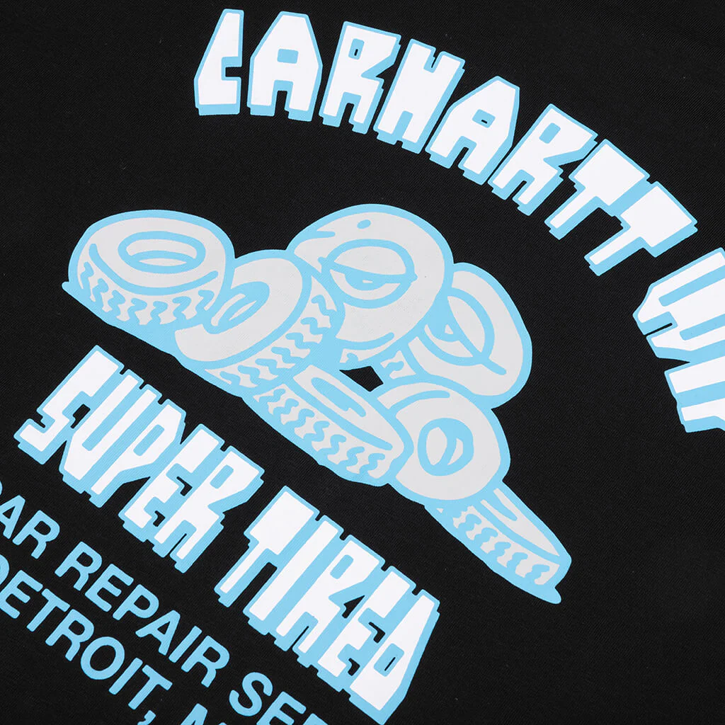 Super Tired S/S T-Shirt - Black - Image 4