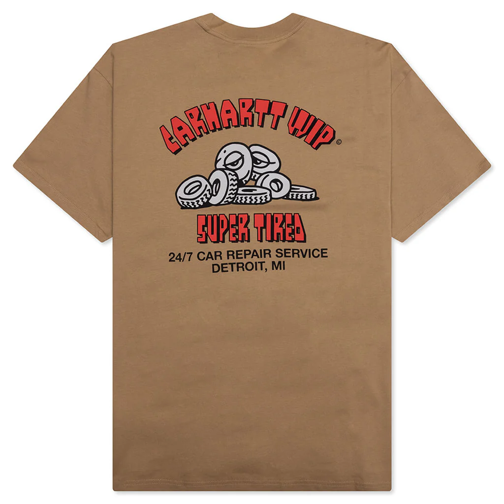 Super Tired S/S T-Shirt - Peanut - Image 2