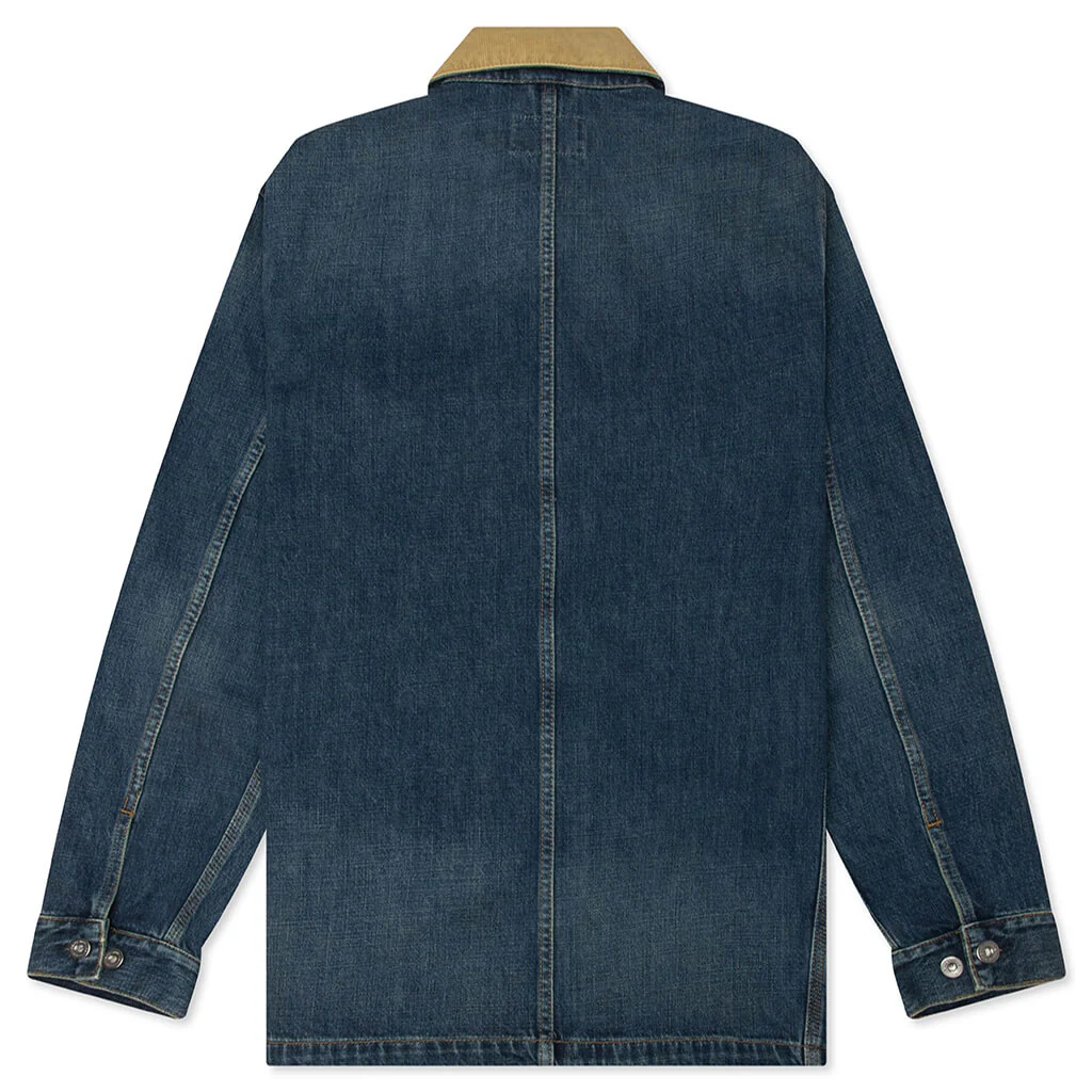 Warren Chore Coat - Blue/Dusty Hamilton Brown - Image 2