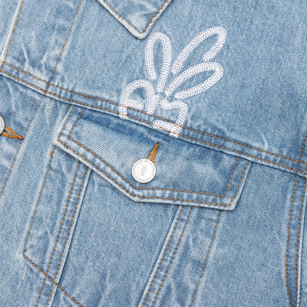 Wordmark Denim Jacket - Blue - Image 3