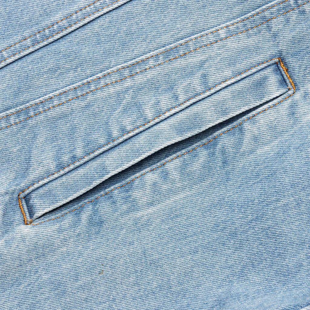 Wordmark Denim Jacket - Blue - Image 4