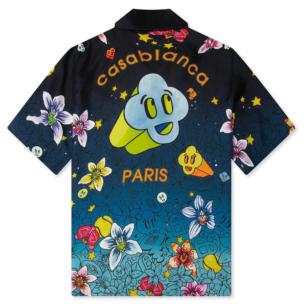 Collage D’Icones Graphiques S/S Silk Shirt - Multicolour - Image 2