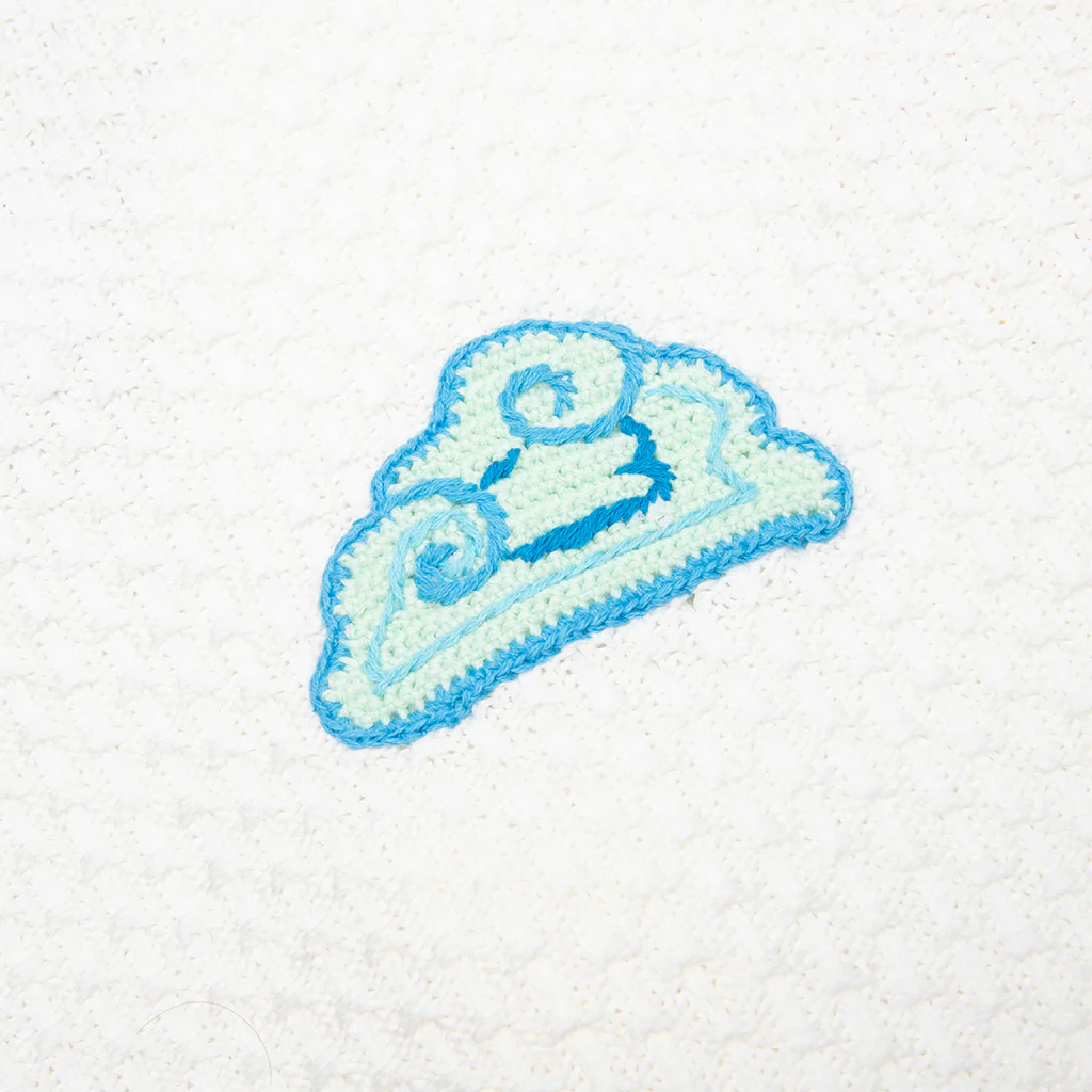 Crochet Shirt With Patches - White - Image 5