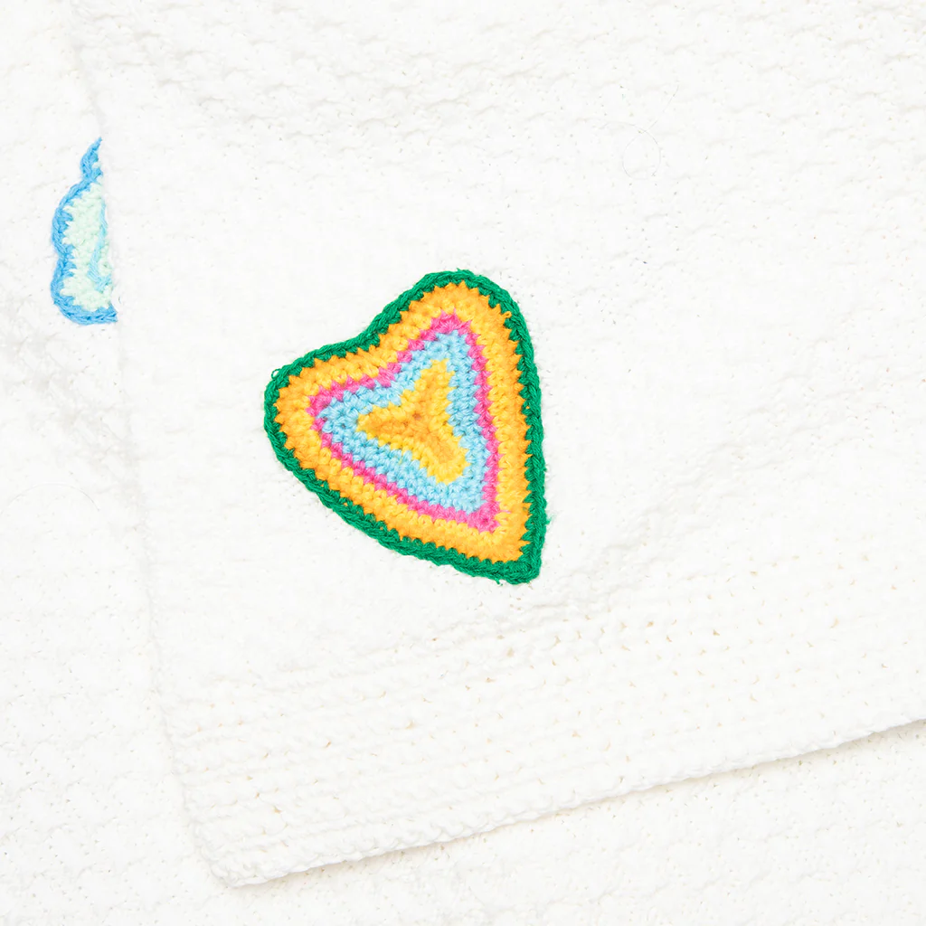 Crochet Shirt With Patches - White - Image 6