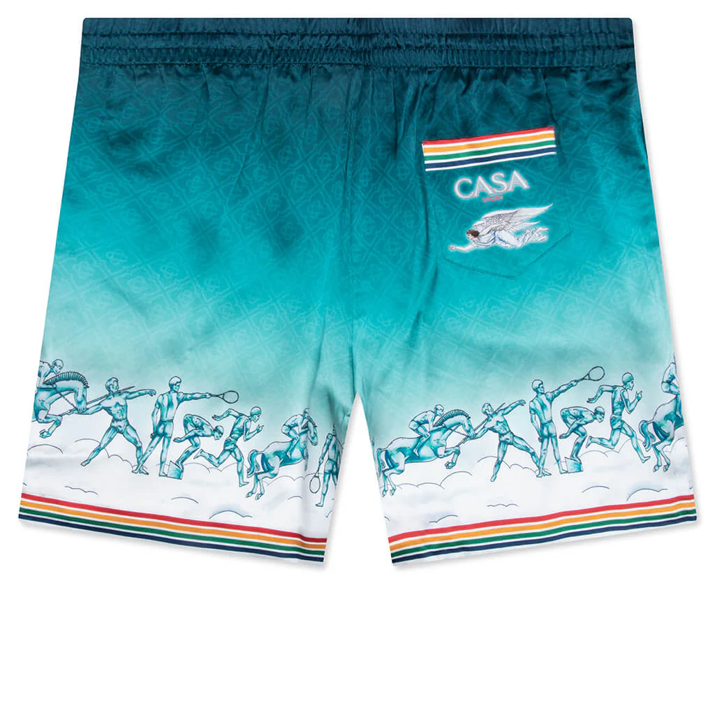 La Deesse Du Stade Silk Shorts - Multicolor - Image 2