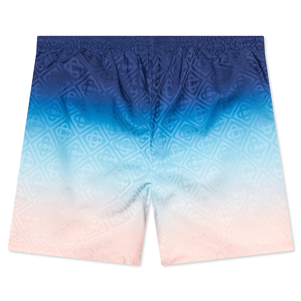 Gradient Printed Swim Shorts - Blue - Image 2
