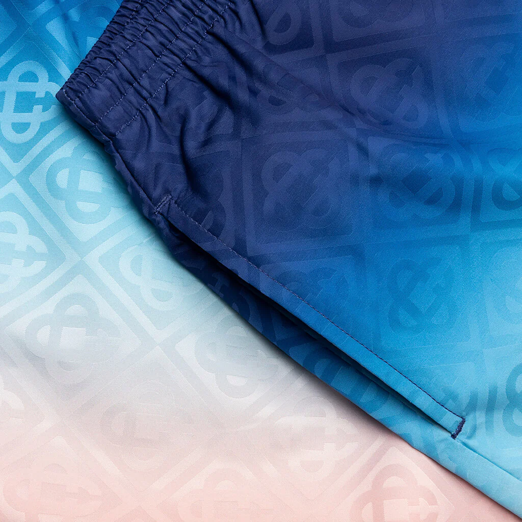 Gradient Printed Swim Shorts - Blue - Image 4