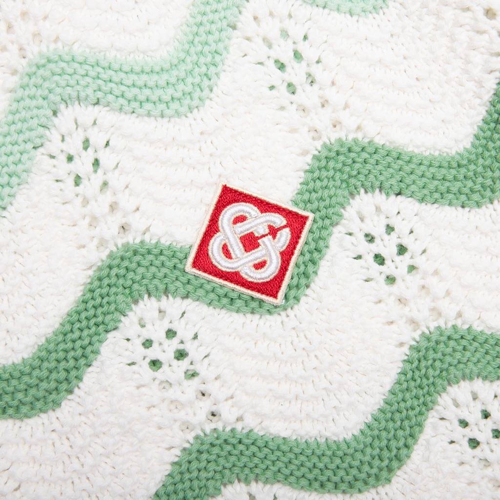 Gradient Wave Texture Shirt - Green/White - Image 5