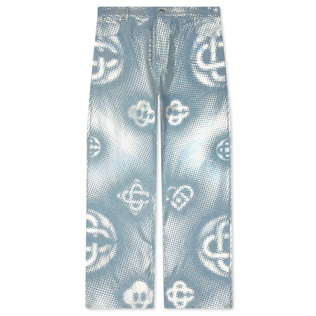 Pearlescent Monogram Baggy Jeans - Pearlescent