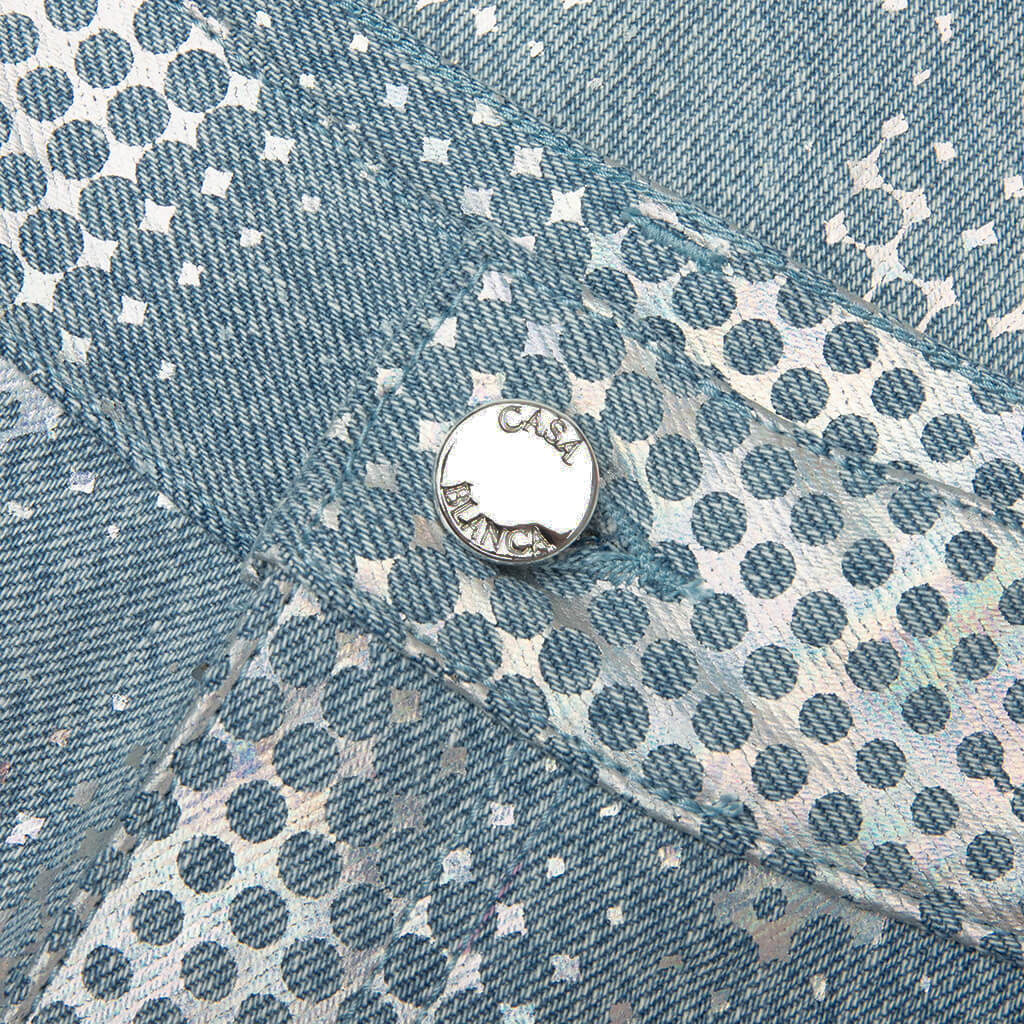 Pearlescent Monogram Baggy Jeans - Pearlescent - Image 5