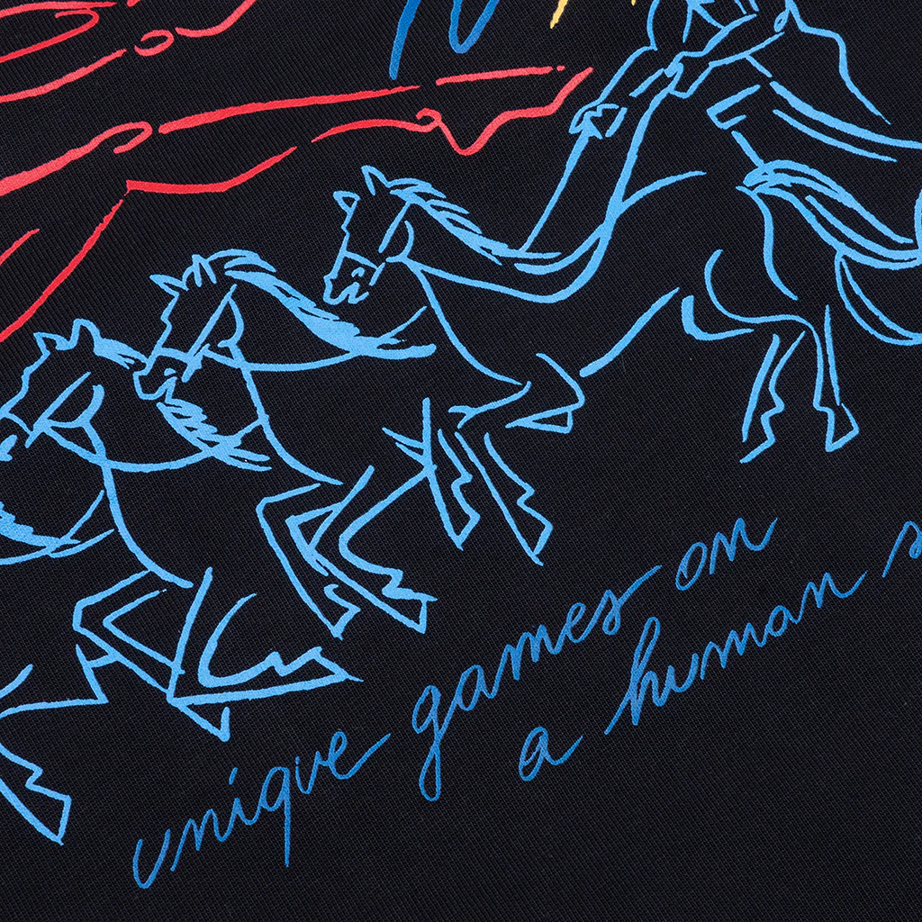 Pentathlon Screen Printed T-Shirt - Black - Image 5