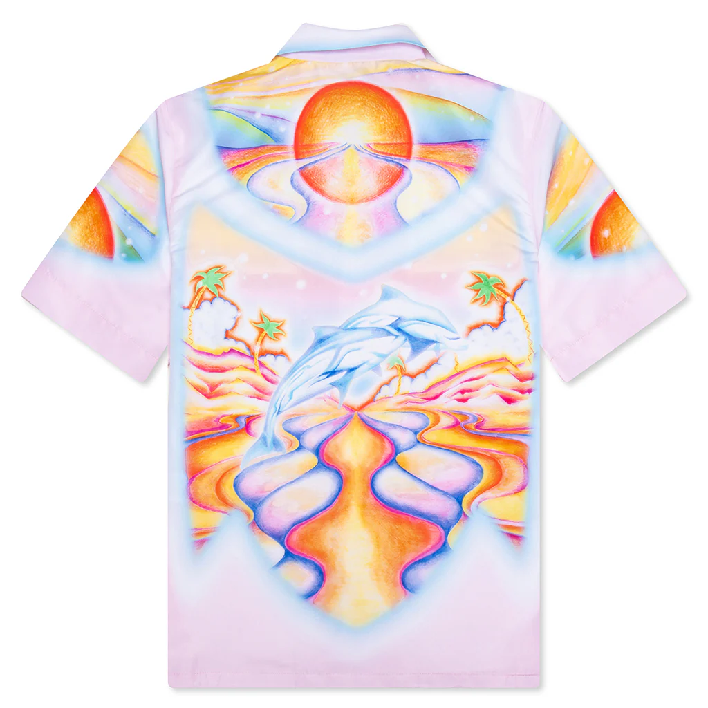 Printed Swim Open Collar Shirt - Psychedelic Nirvana - Image 2