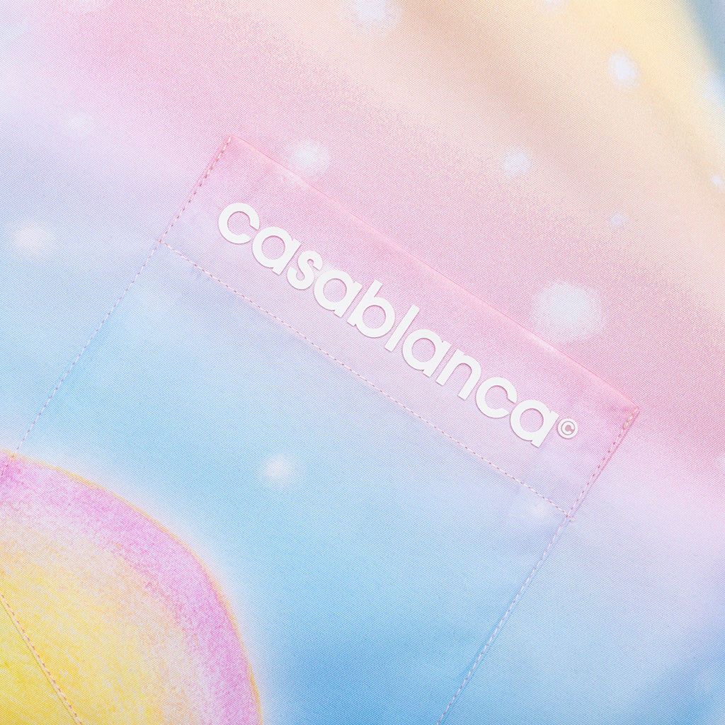 Printed Swim Open Collar Shirt - Psychedelic Nirvana - Image 4