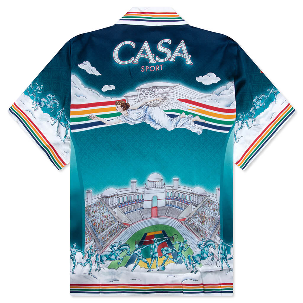 Short Sleeve Cuban Collar Shirt - La Deesse Du Stade - Image 2