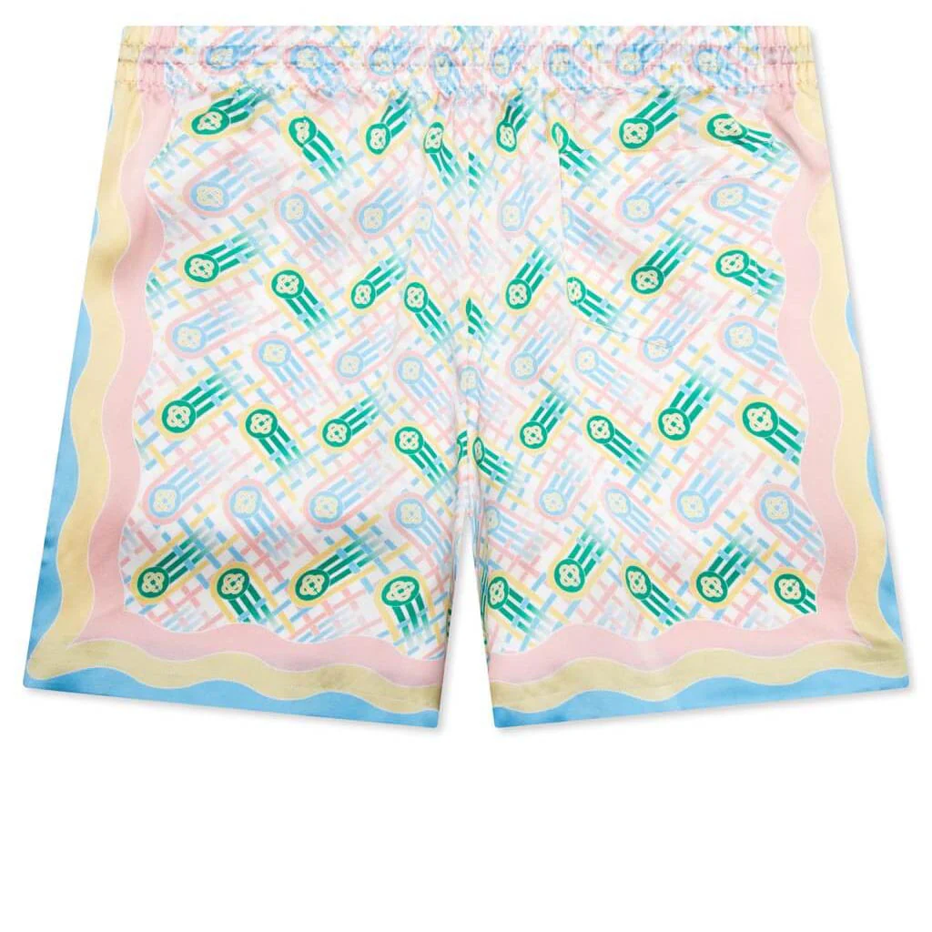 Silk Shorts With Drawstrings - Ping Pong Print - Image 2