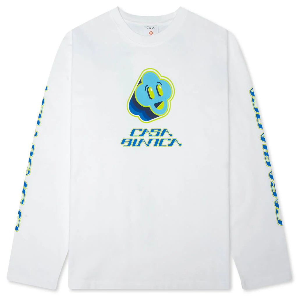 Smiley Future Motifs Long Sleeve T-Shirt - Bright White