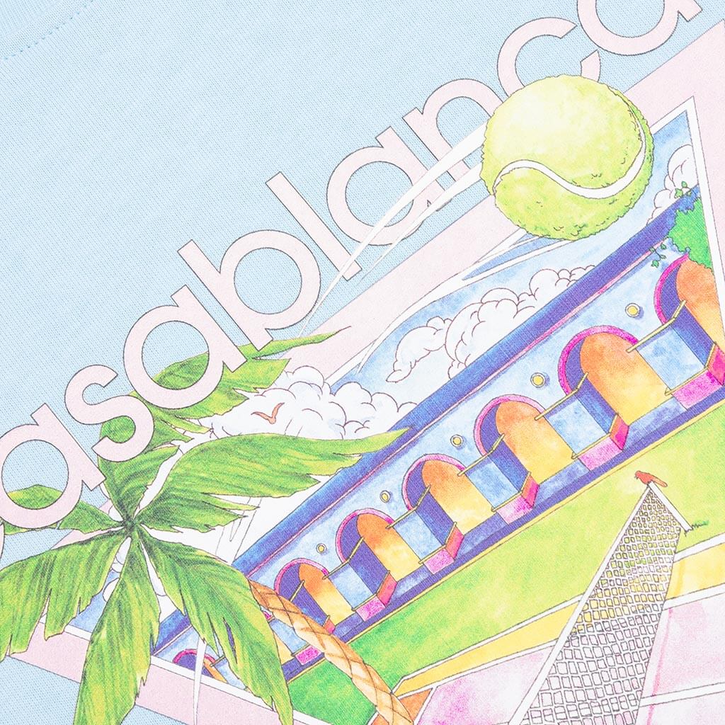 Tennis Club Icon Tee - Pale Blue - Image 4