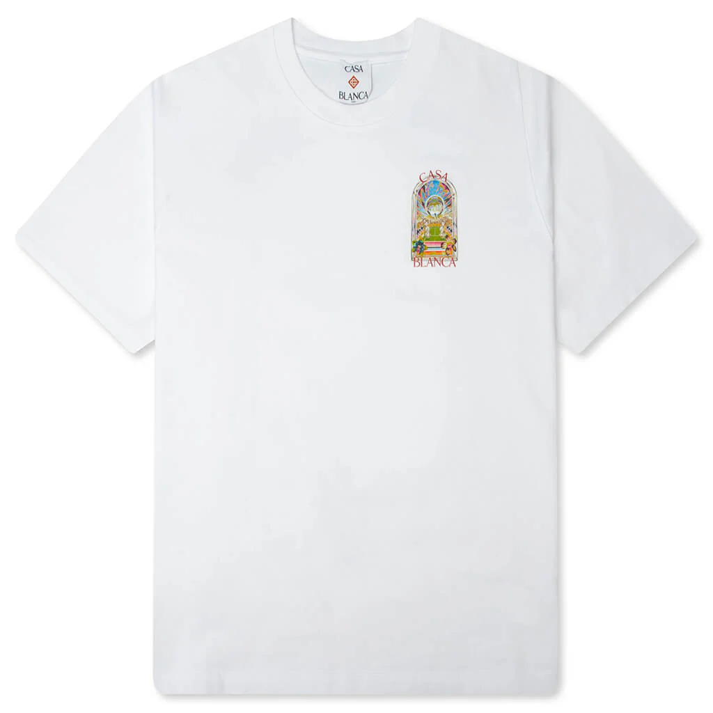 Tennis Landscape Classic Orchid Court T-Shirt - Bright White