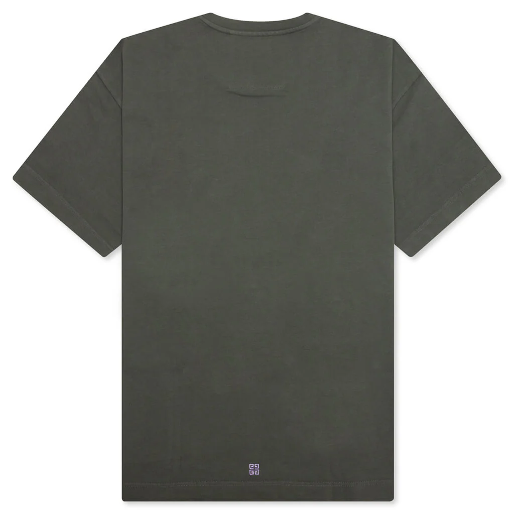 Casual Fit No Pocket T-Shirt - Greyish Green - Image 2