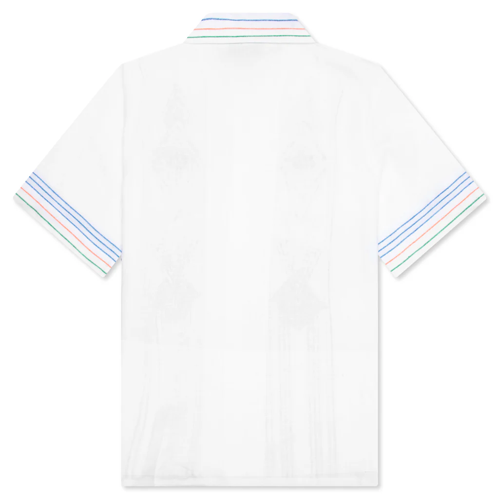 Chainstitch Embroidered Graphic Linen Shirt - Le Fil De La Musique - Image 2