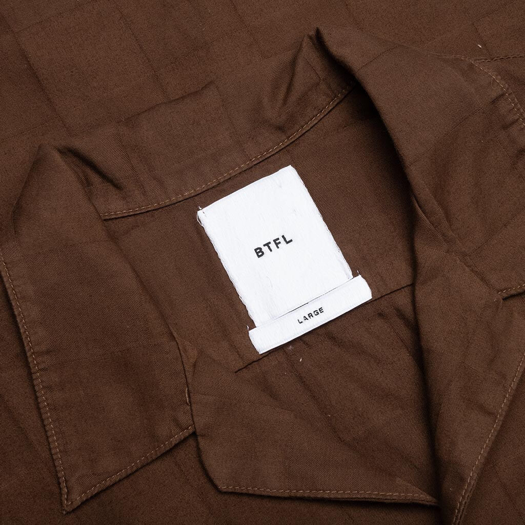 Checkered Sport Shirt - Chocolate - Image 3