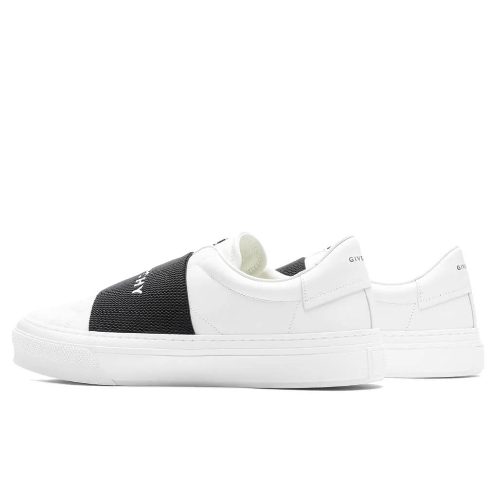 City Sport Sneakers w/ Elastic - White/Black - Image 3