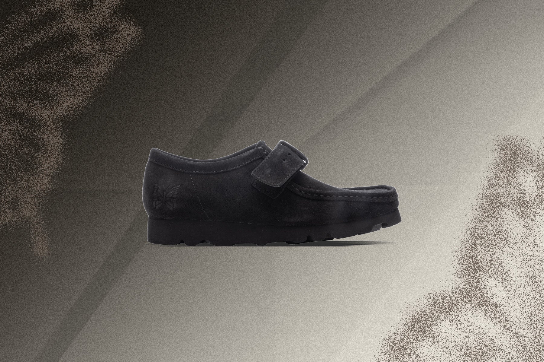 Clarks x Needles Walla Strap Lo Suede - Black - Image 5