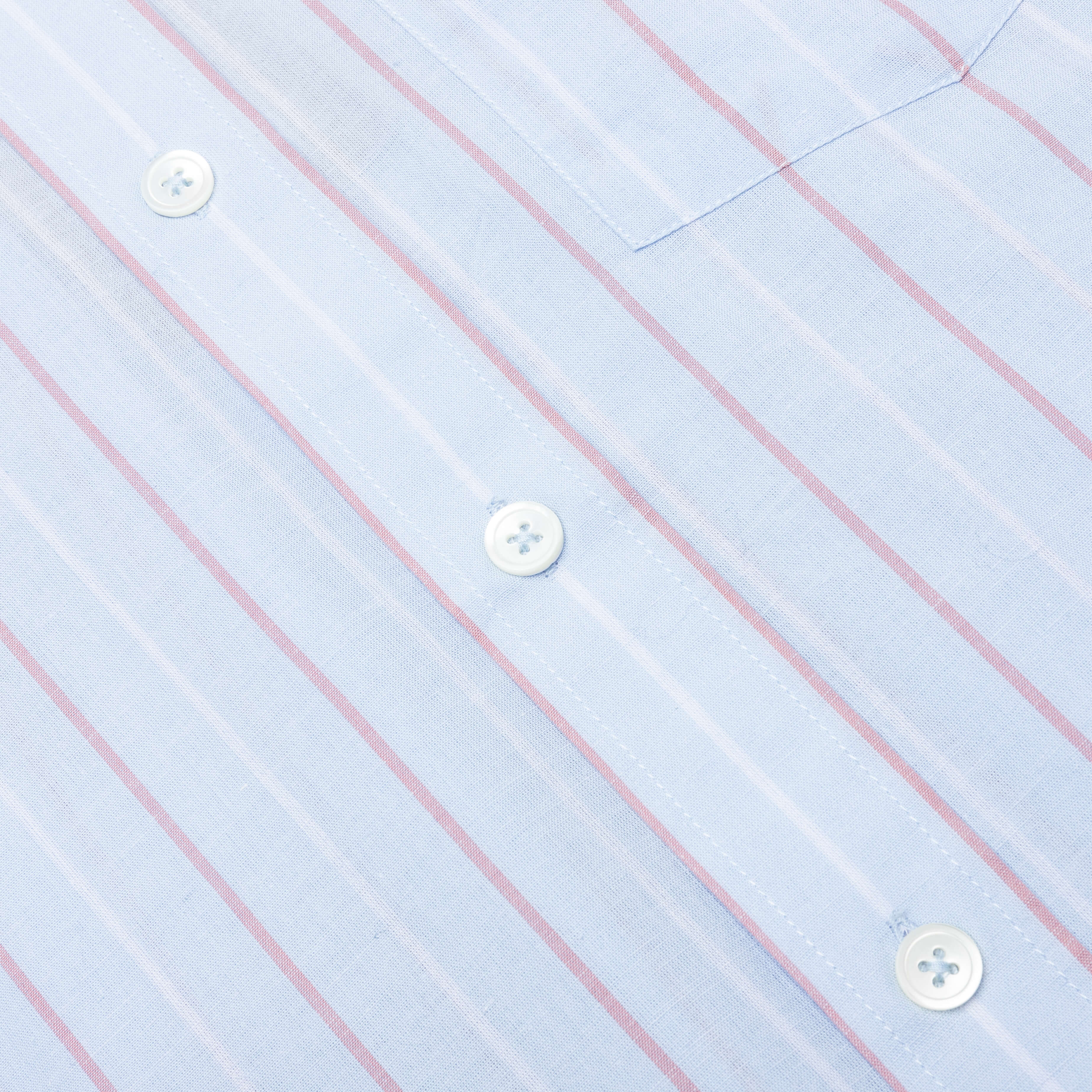 Classic L/S Shirt Stripe - Light Blue - Image 5