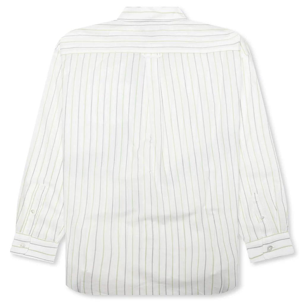 Classic L/S Shirt Stripe - White - Image 2