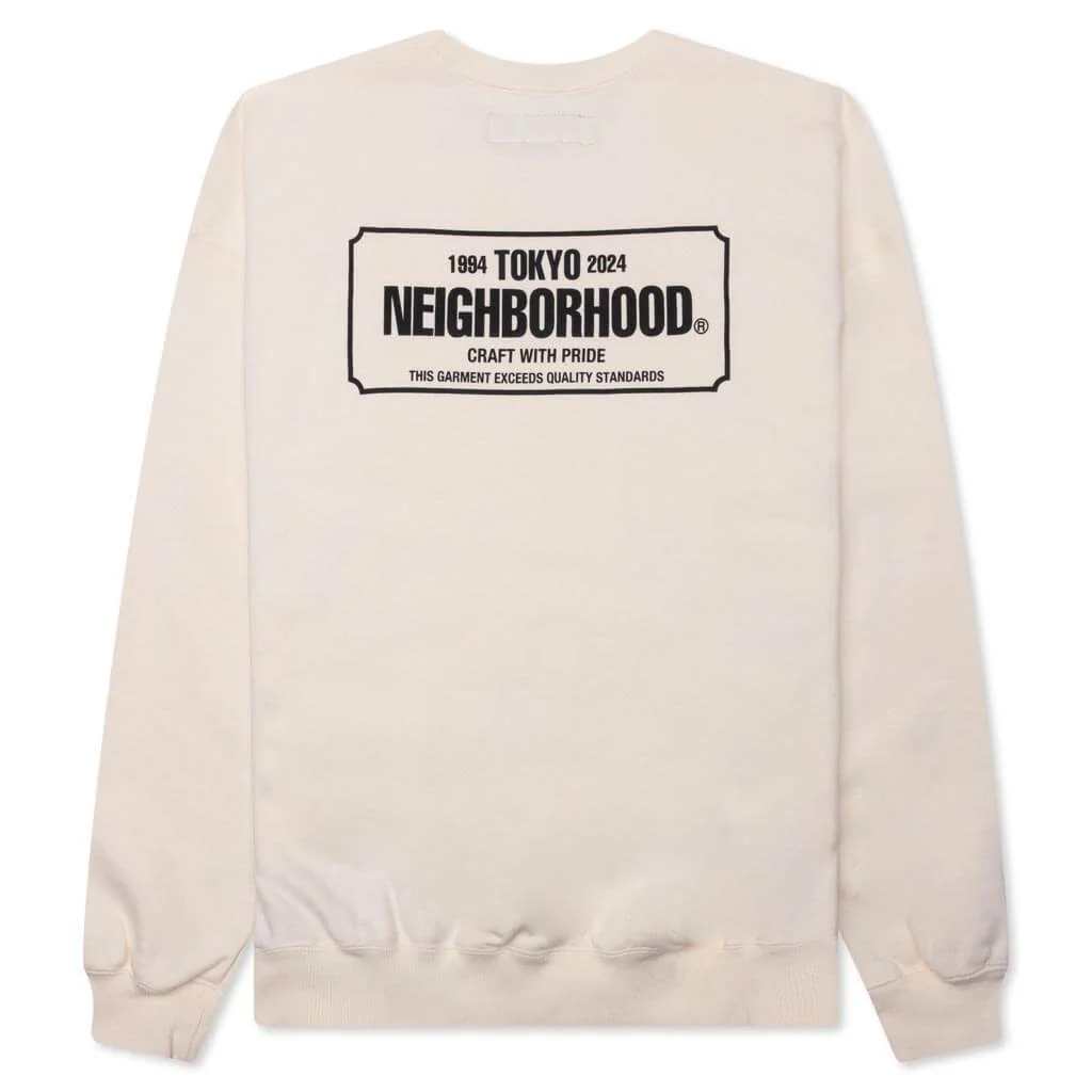 Classic Sweat L/S Shirt - Ivory - Image 2