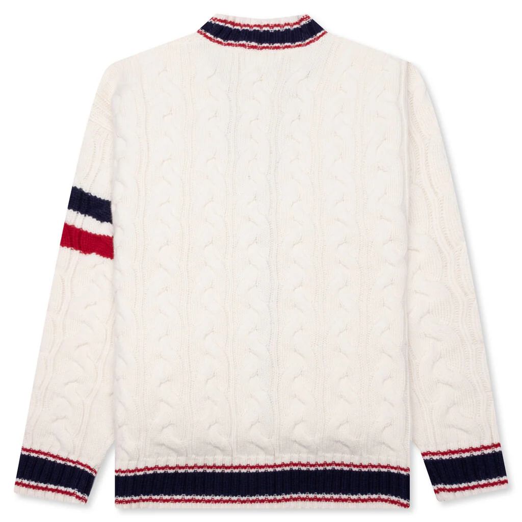 College Badges Knit Cardigan - Ivory - Image 2