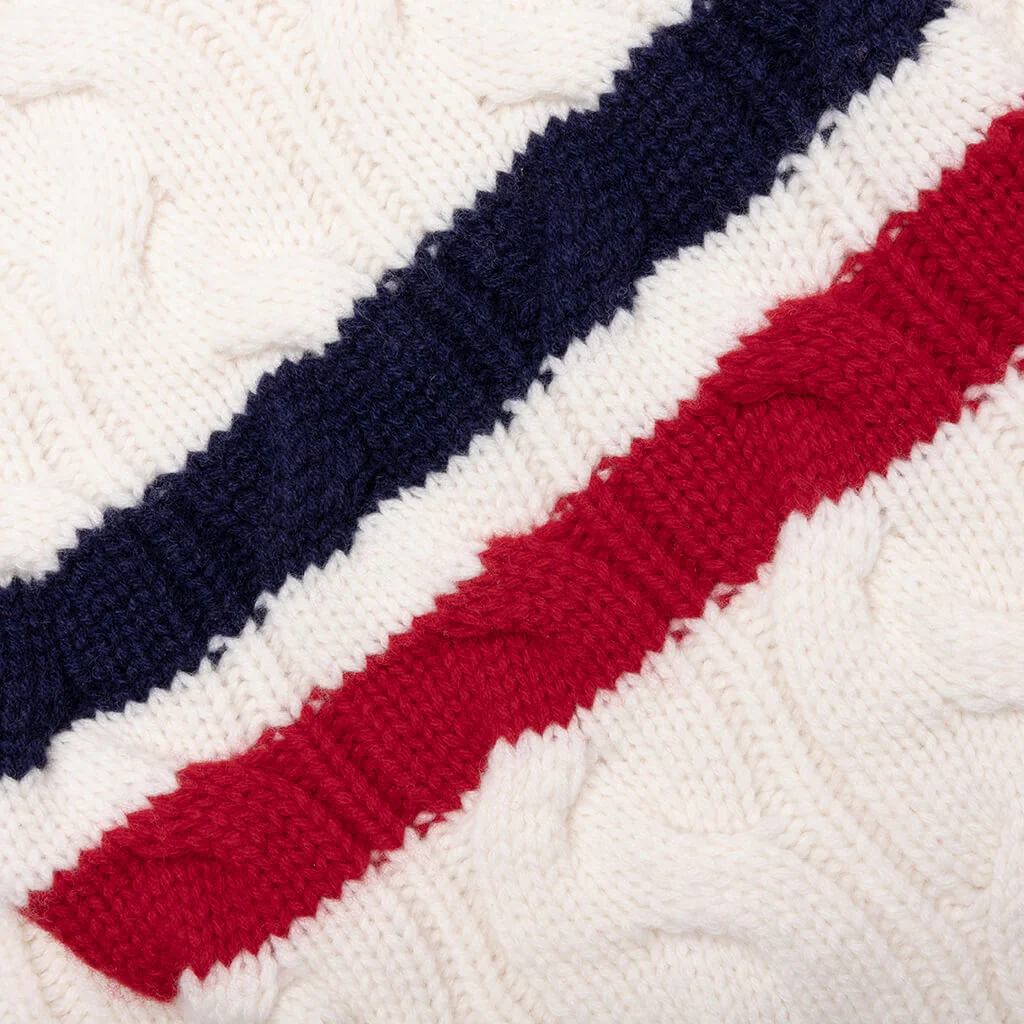 College Badges Knit Cardigan - Ivory - Image 4
