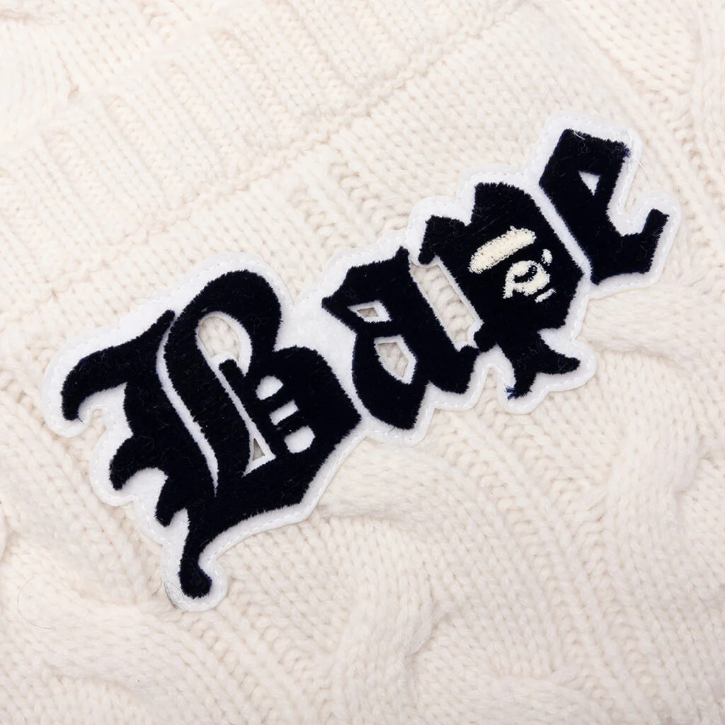 College Badges Knit Cardigan - Ivory - Image 5
