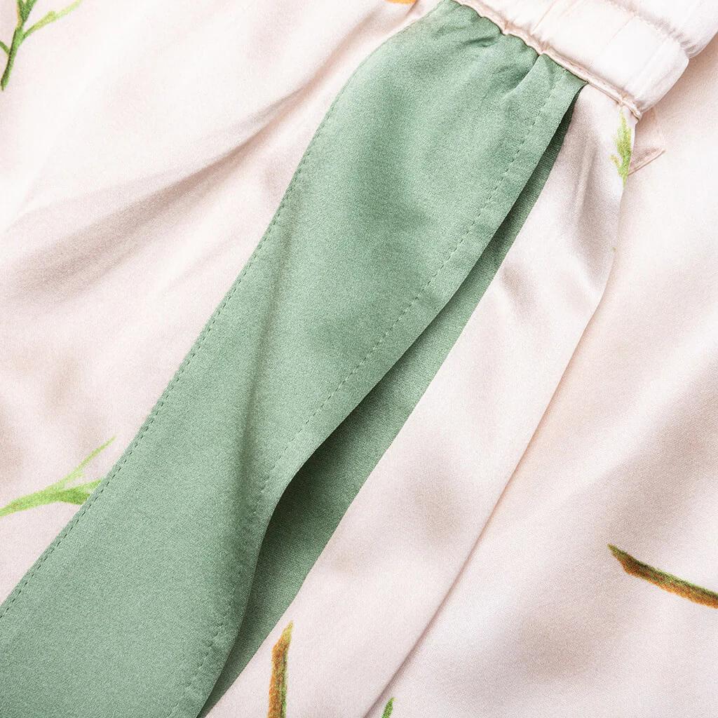 Color Block Silk Shorts - Poppy Ivory - Image 3