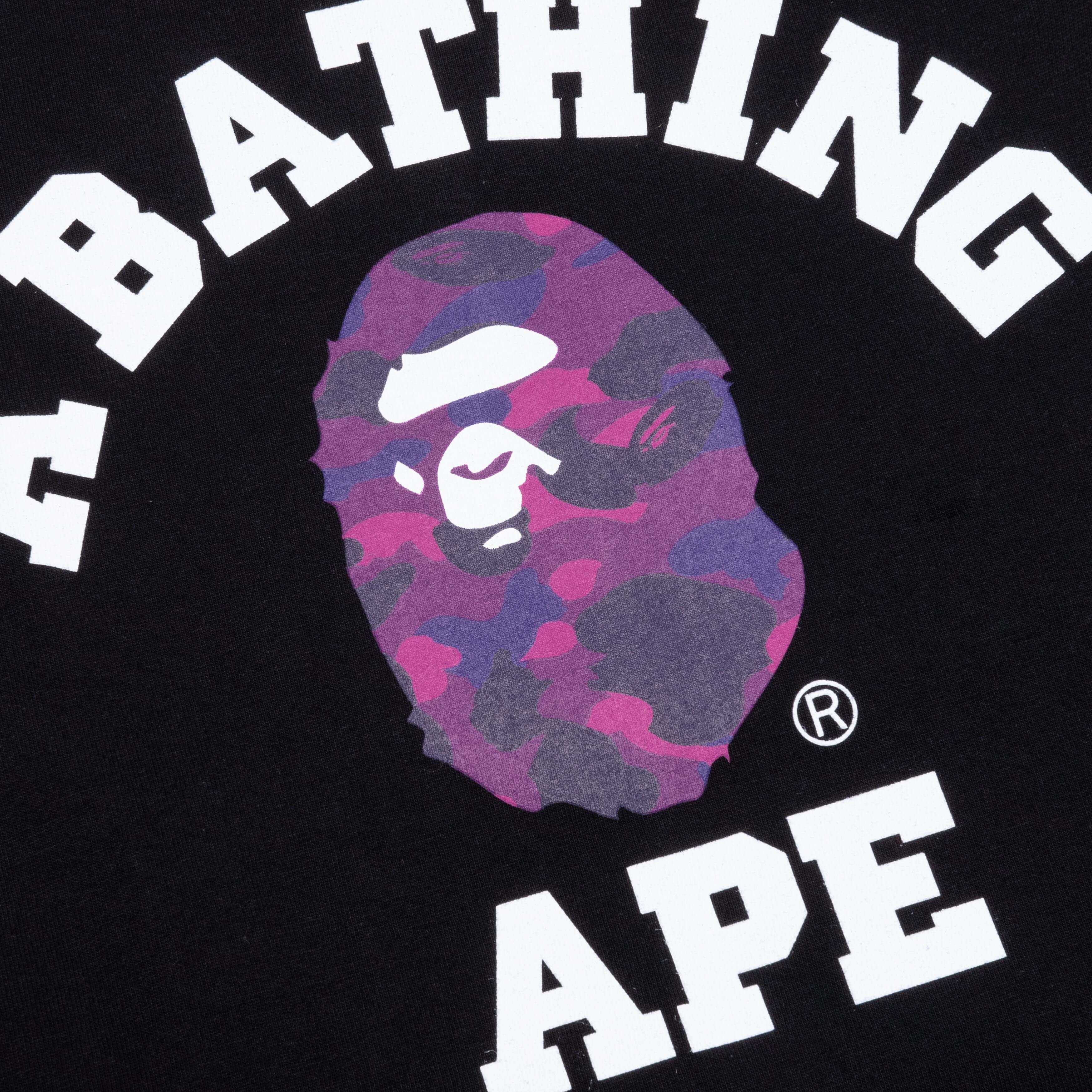 Color Camo College Tee - Black/Purple - Image 3