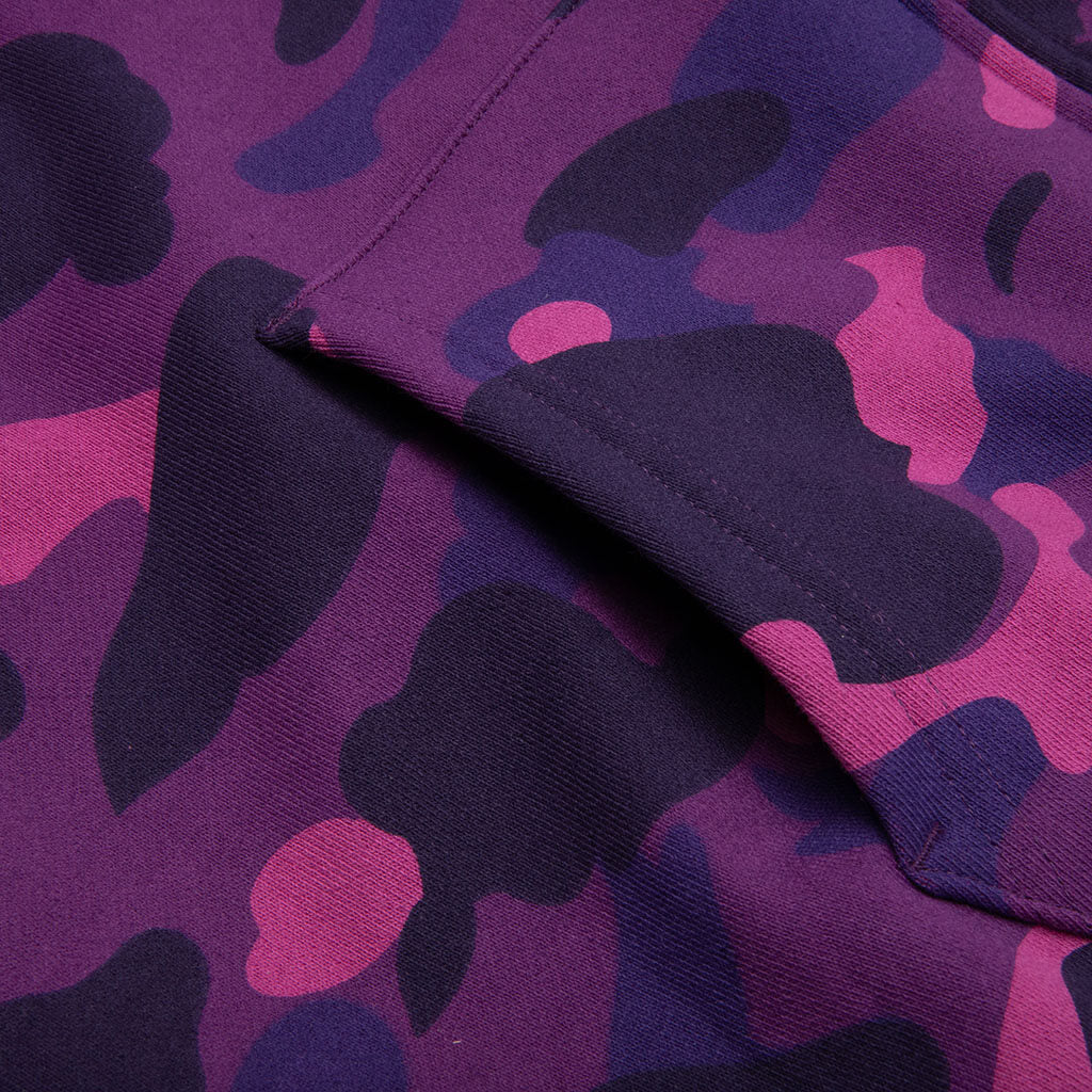 Color Camo Shark Full Zip Hoodie - Purple - Image 5