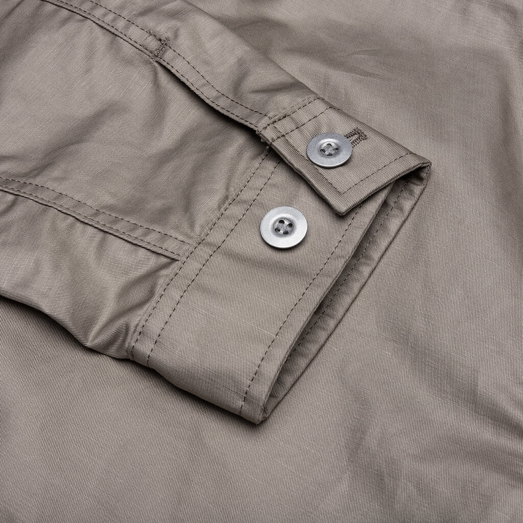 Multi-Pocket Chore Jacket - Grey Beige - Image 6
