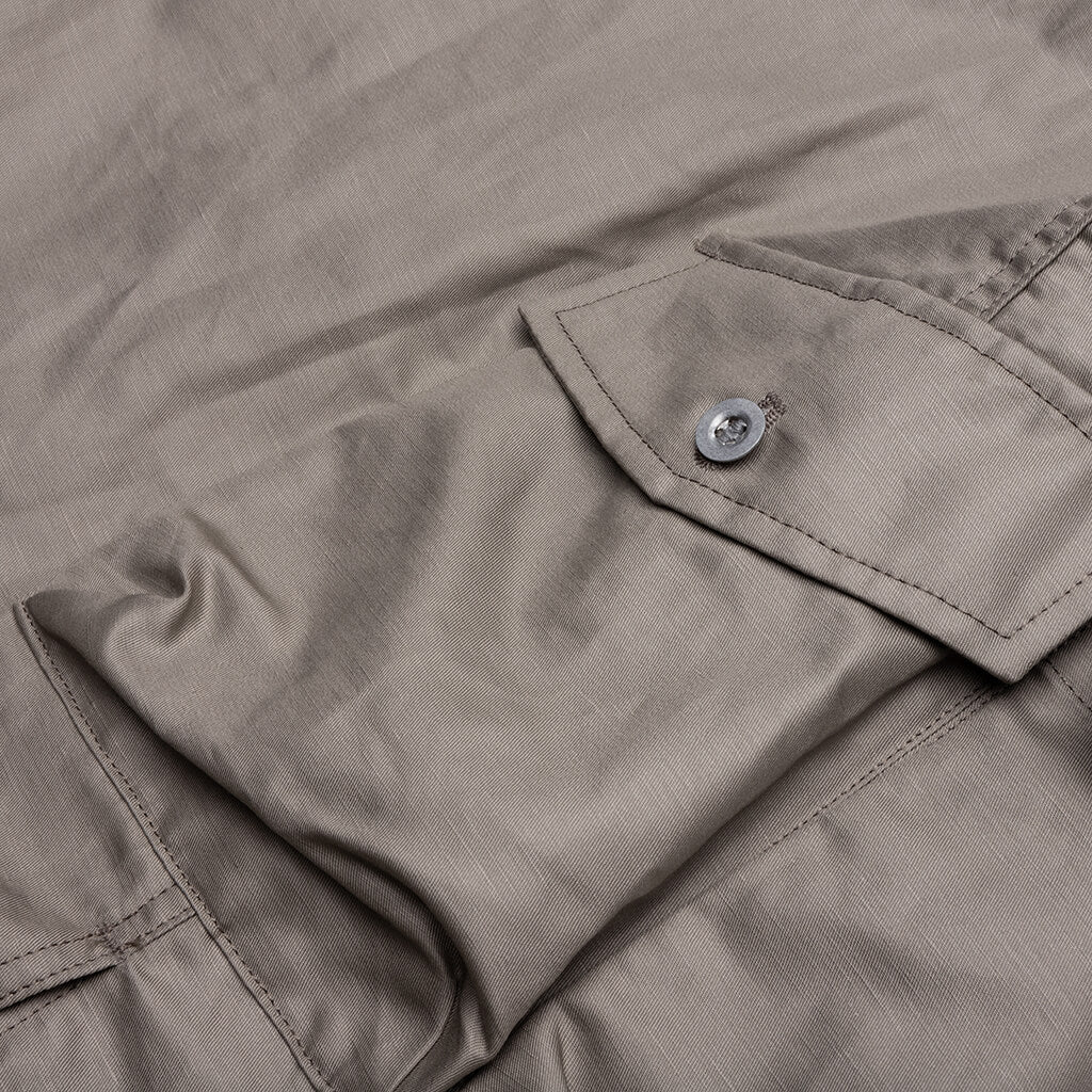 Multi-Pocket Chore Jacket - Grey Beige - Image 7