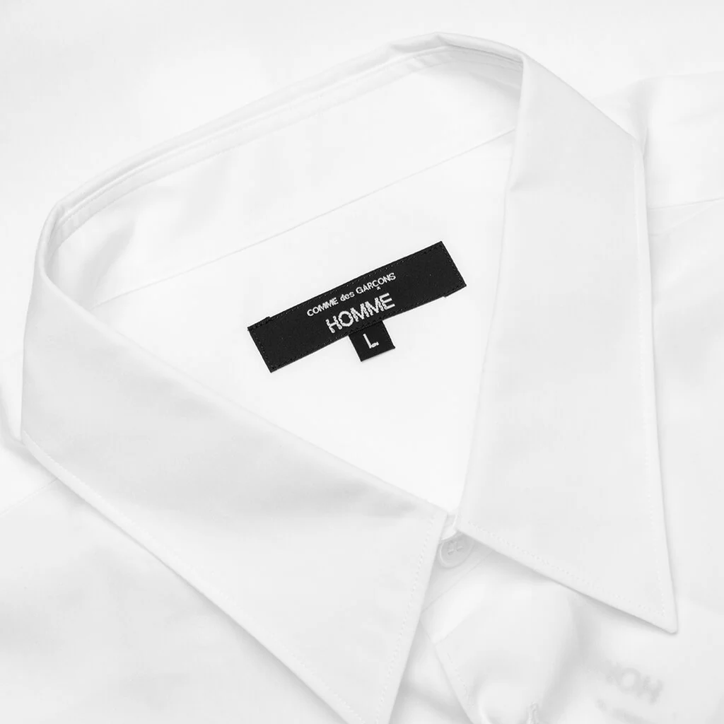 Curved Hem Short Sleeve Shirt - White - Image 3