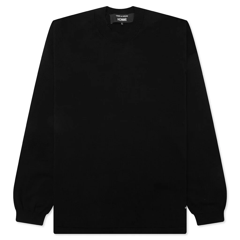 Crewneck Knitted Sweater - Black