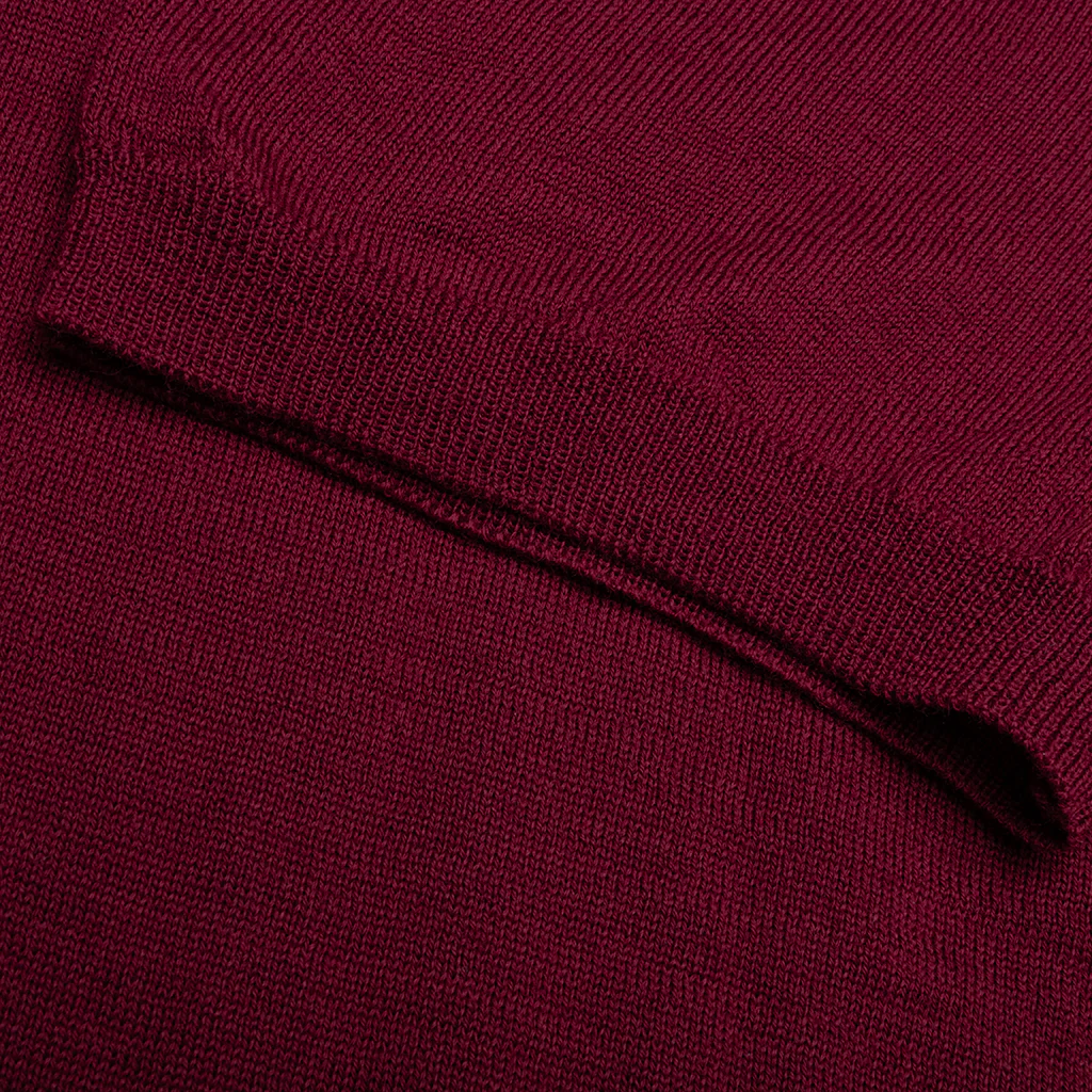 Red Emblem S/S Polo Neck - Burgundy - Image 4