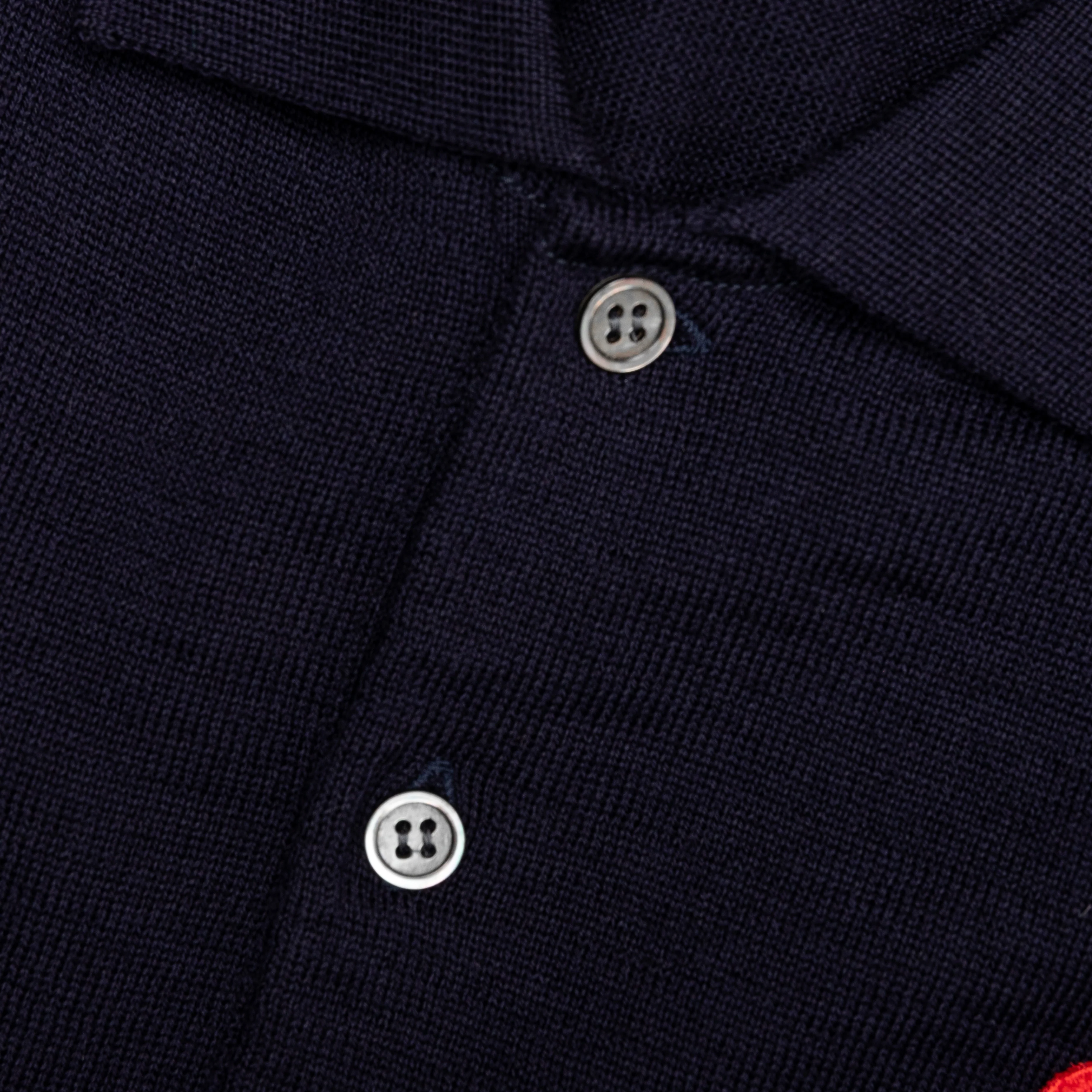 Red Emblem S/S Polo Neck - Navy - Image 4