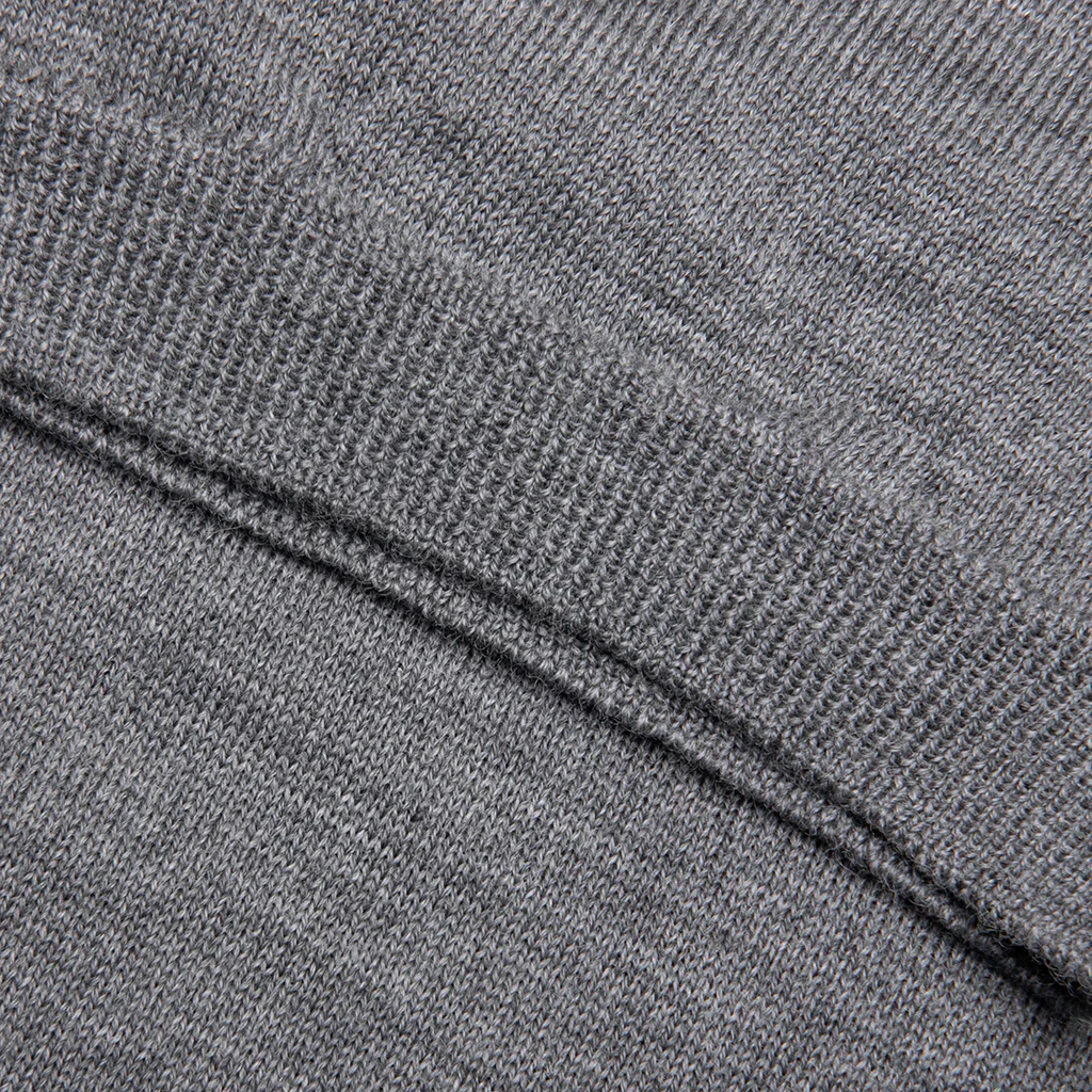 Red Emblem S/S V Neck Cardigan - Grey - Image 4