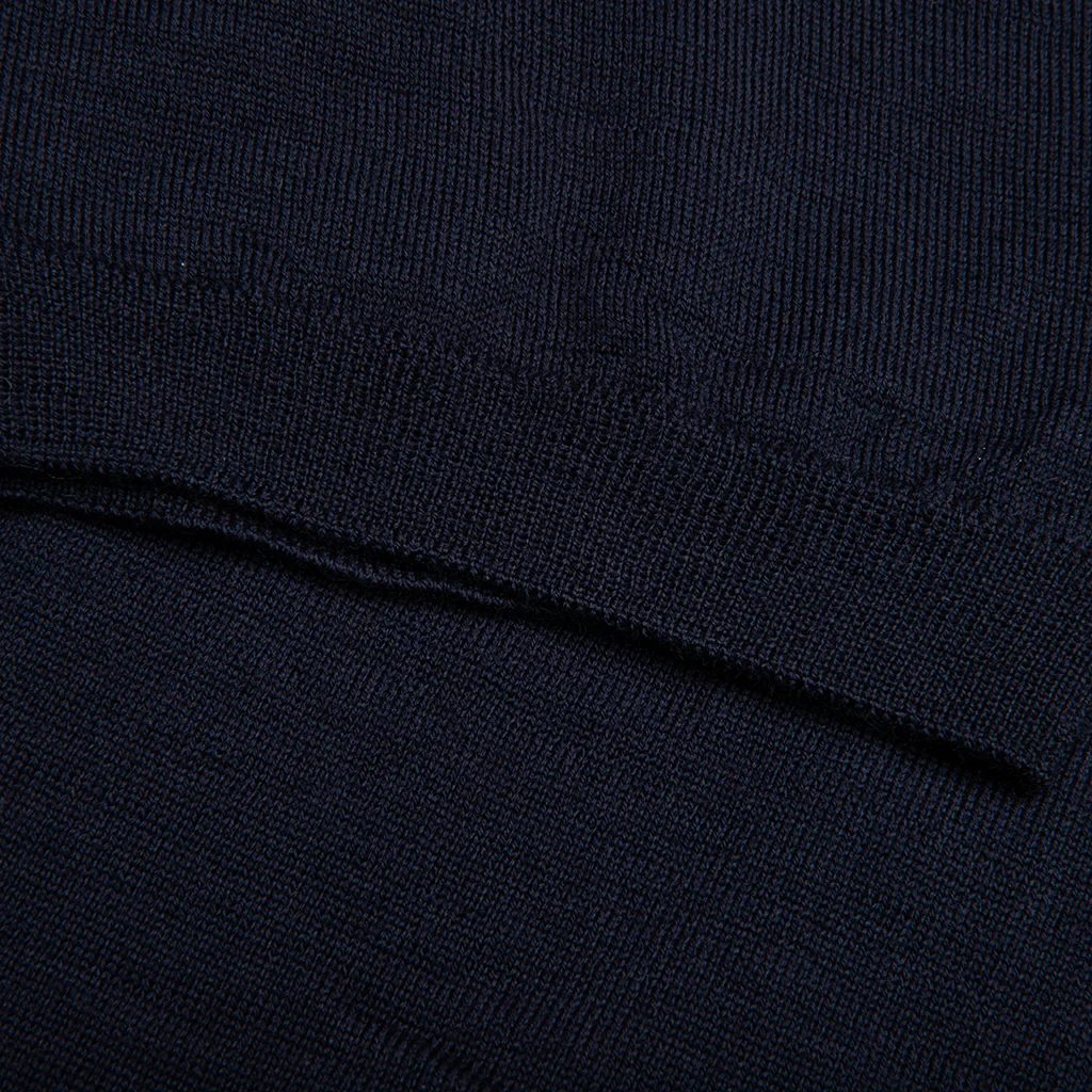 Red Emblem S/S V Neck Cardigan - Navy - Image 4