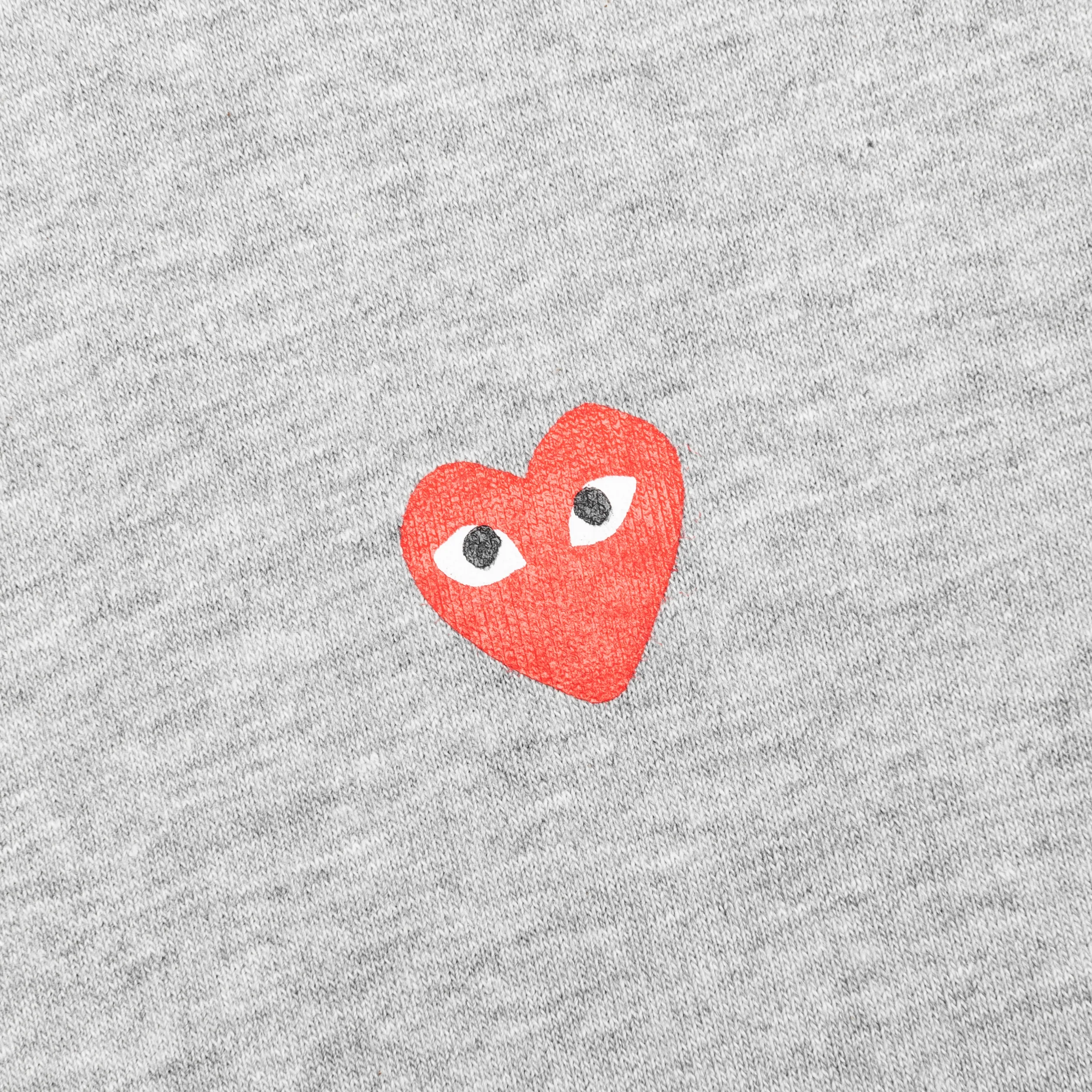 Tri Red Heart Logo Print T-Shirt - Grey - Image 3